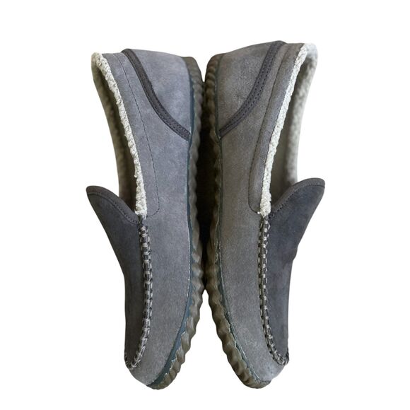 Sorel Men’s Suede Slip On Slippers Faux Fur Lined Gray Size 10 Comfort Loafer main image 7